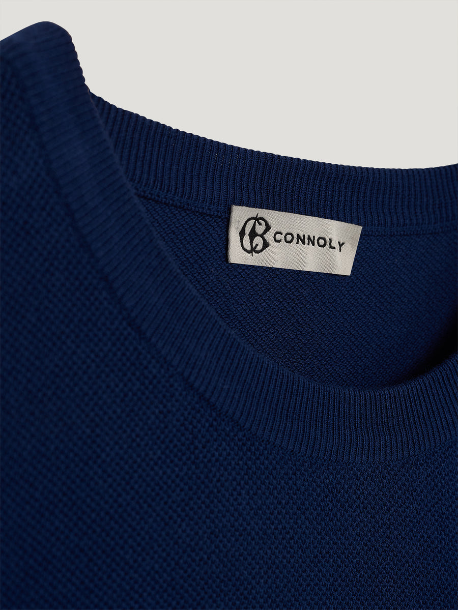 Navy Honeycomb Tee Shirt - Connolly