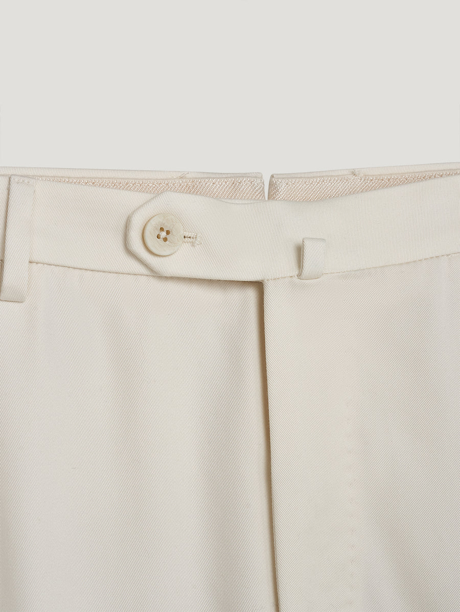 White Japanese Twill Trousers - Connolly