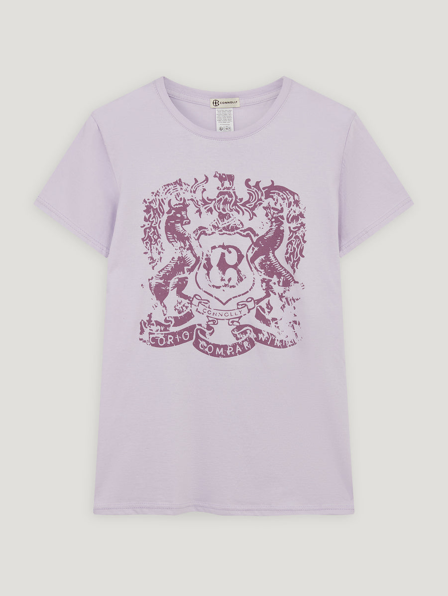 Lilac Connolly Crest T Shirt