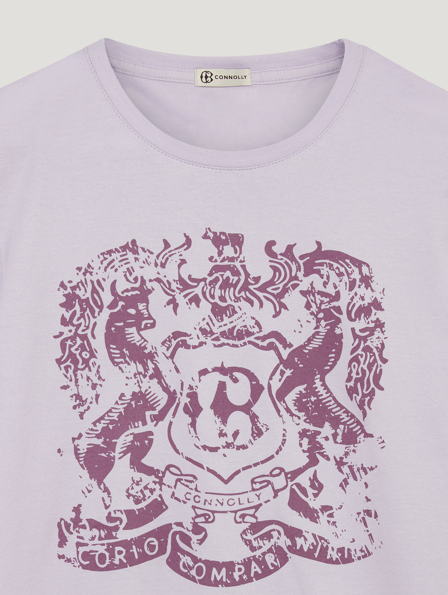 Lilac Connolly Crest T Shirt