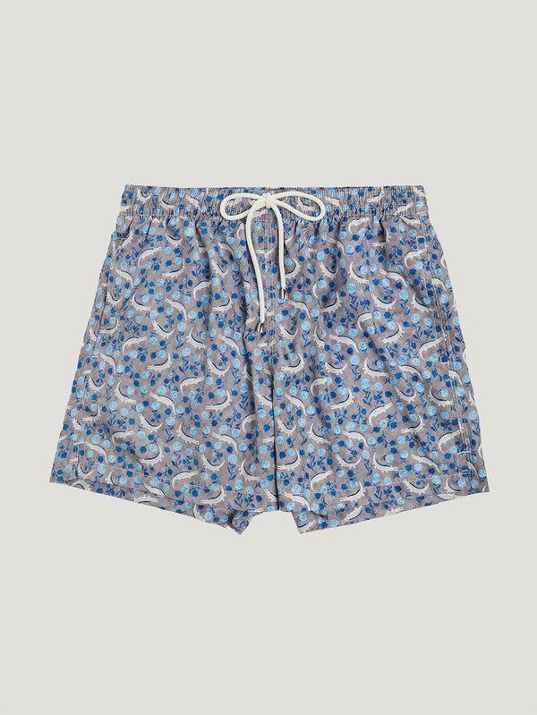Blue Crocodile Swimming Trunks