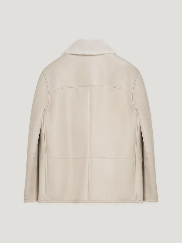 Off on sale white shearling