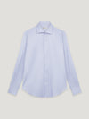A light blue long-sleeve button-down dress shirt with a classic collar.