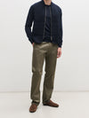 Navy Wool Drop Back Car Vest