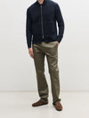 Navy Wool Drop Back Car Vest