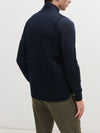 Navy Wool Drop Back Car Vest