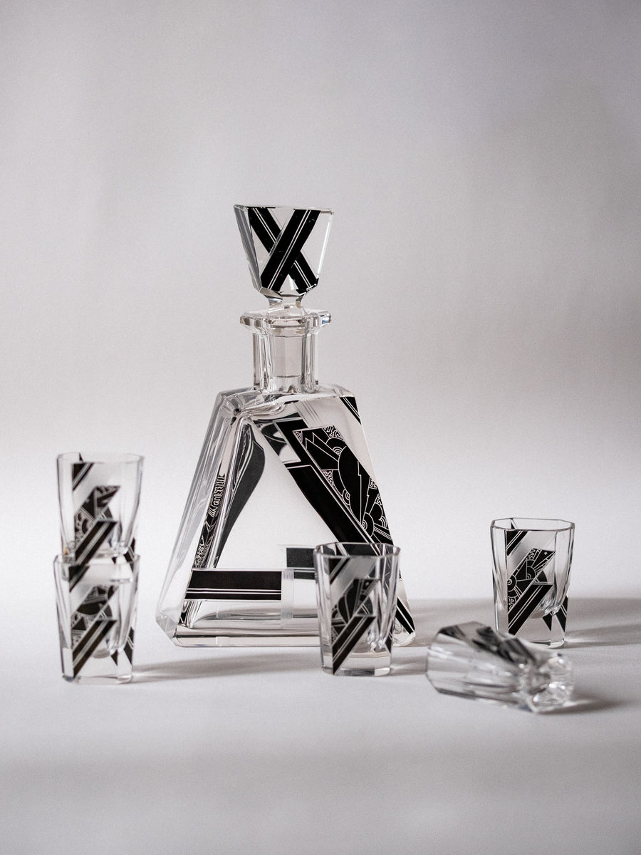 Glass Decanter Set By K Pada c1930 - N/A - Connolly