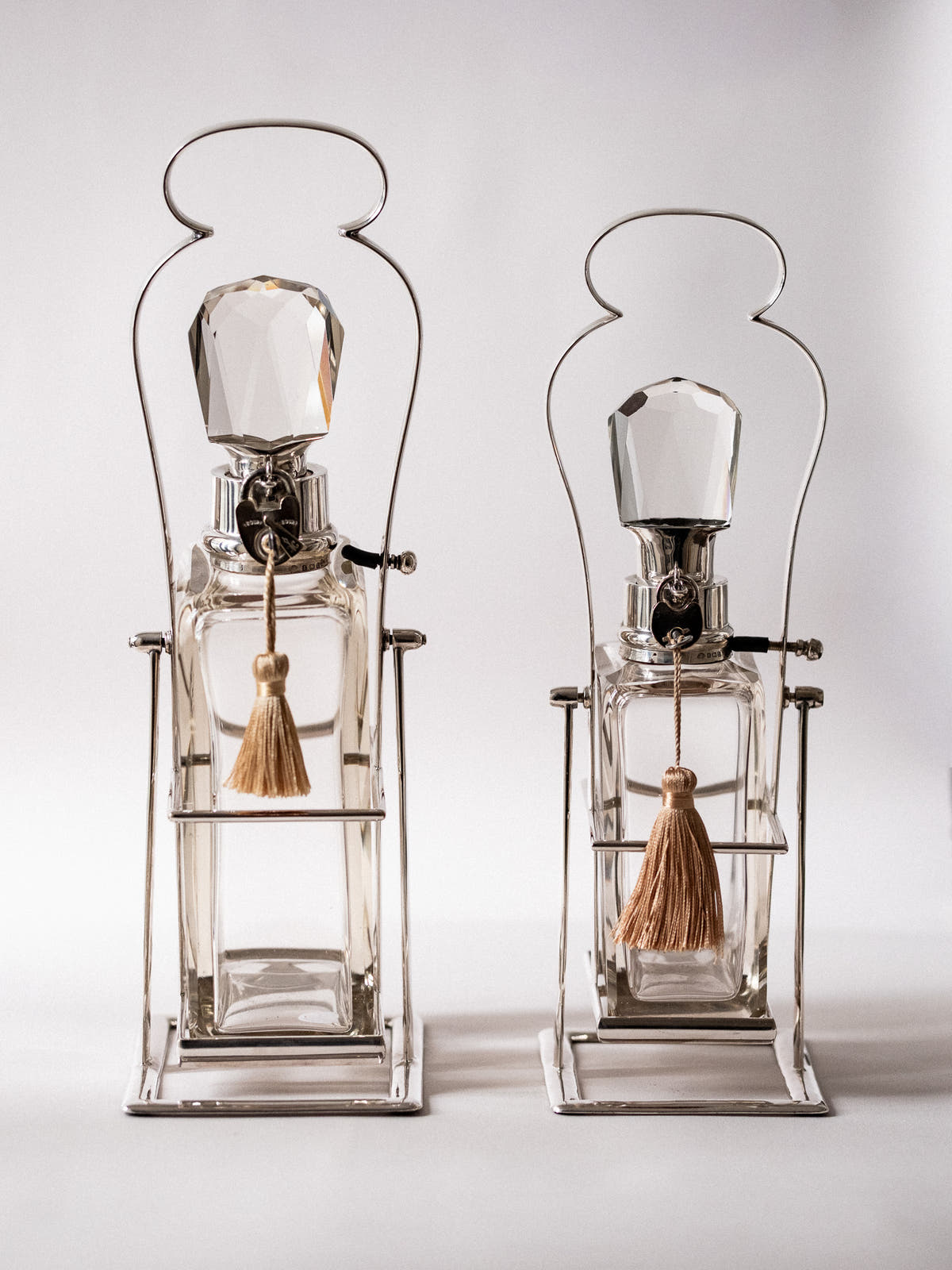 Rare Graduated Hukin & Heath Decanters - N/A - Connolly