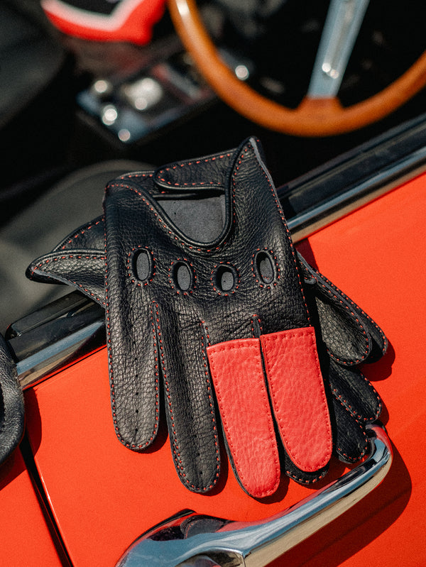 Black/Red Road Rage Gloves