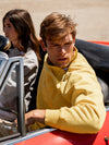 Yellow Embroidered Driving Sweatshirt