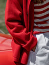 Red Wool Short Double Breasted Mac
