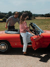 Red Rally Stripe Sweater