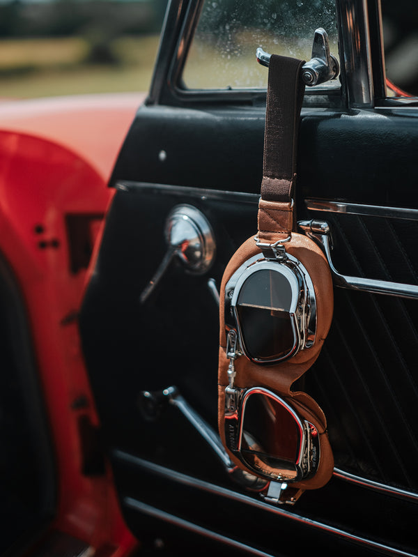 Dark Tan CB Tinted Driving Goggles