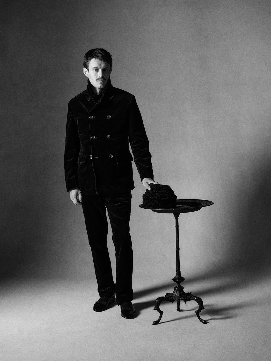 Black Velvet Reefer Jacket - Connolly