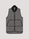 Black & Natural Folk Car Vest