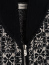 Black & Natural Folk Car Vest