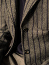 Grey/Navy Wool Stripe 3 Button Blazer