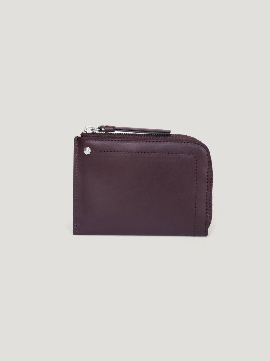 Burgundy Hex Half Small Wallet - Connolly