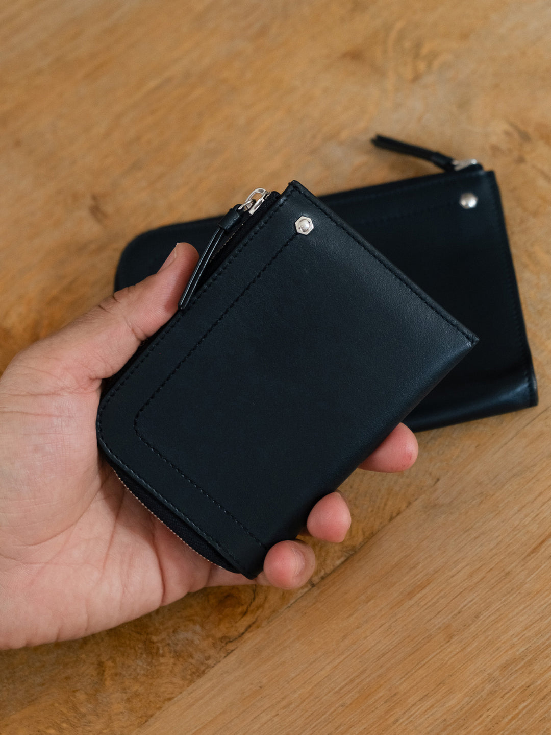 Red Hex Half Small Wallet| Connolly Leather Accessories