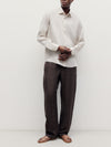 Brown Joes Linen Trousers - Connolly