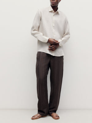 Brown Joes Linen Trousers