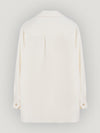 White Super Luxe Merino Overshirt