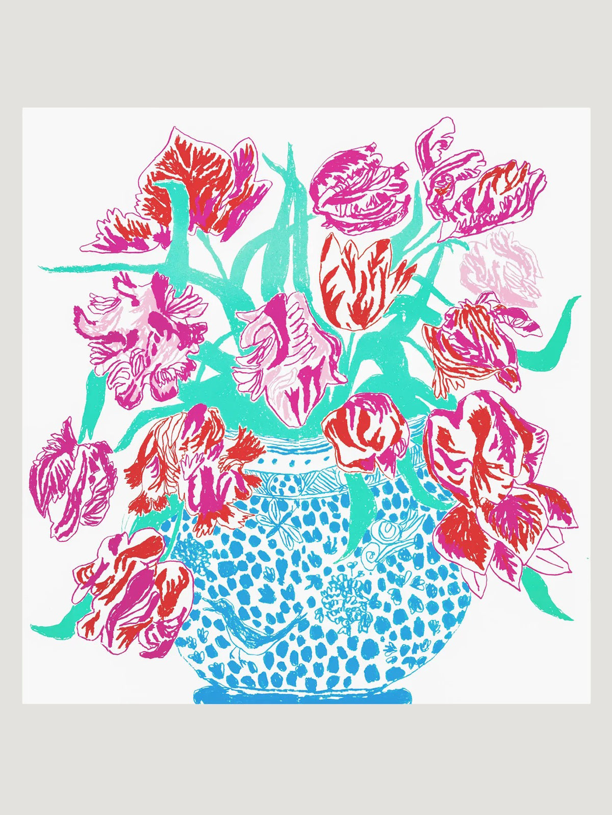 Large Cut Flowers Screen Print by Oisin Byrne - Connolly