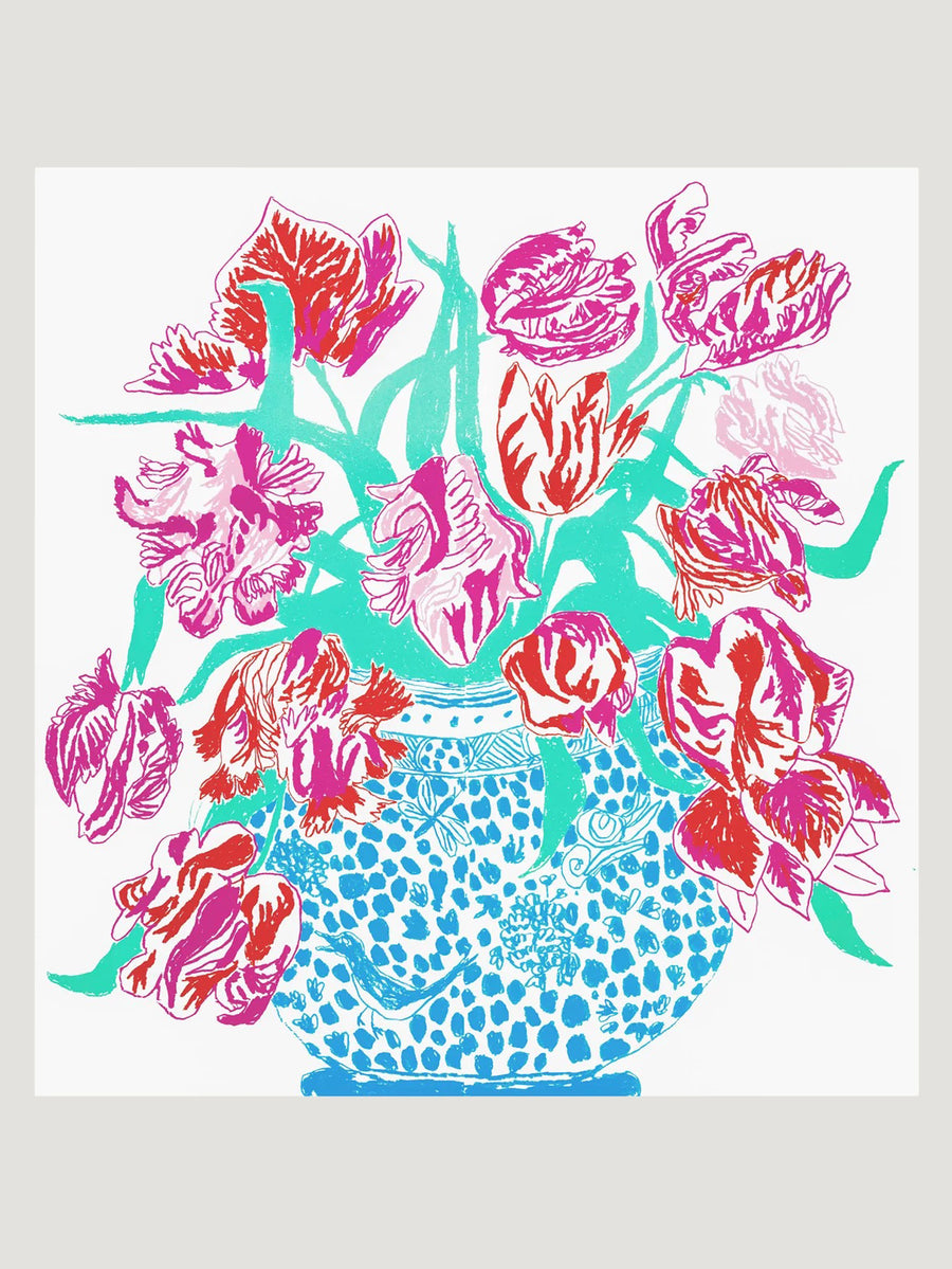 Large Cut Flowers Screen Print by Oisin Byrne - Connolly