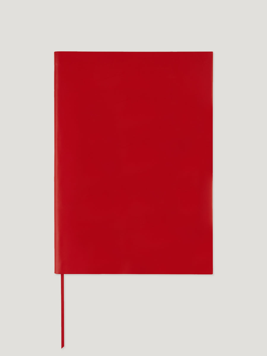 Red A4 Leather Bound Notebook