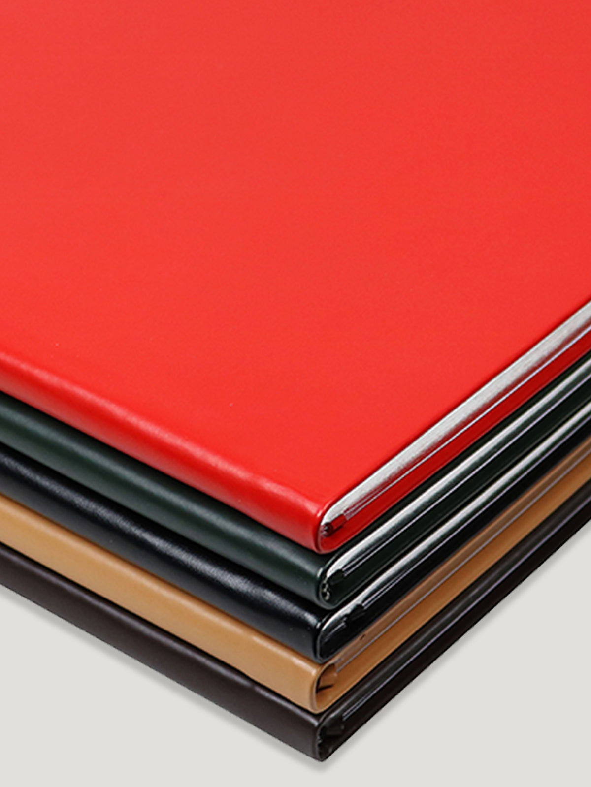 Red A4 Leather Bound Notebook - Connolly
