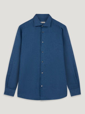 Navy Linen Richmond Shirt