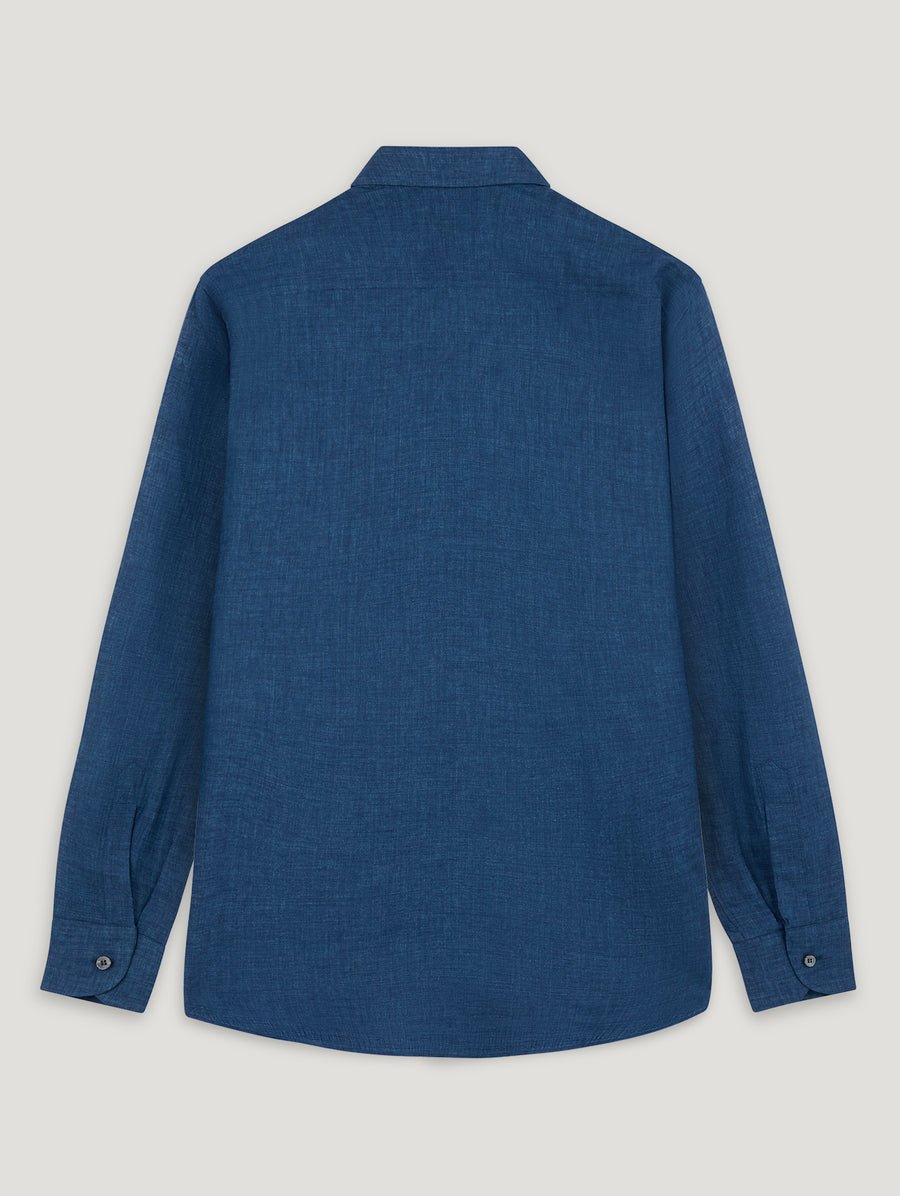 Navy Linen Richmond Shirt