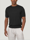 Black Classic Cashmere & Silk T-Shirt - Connolly