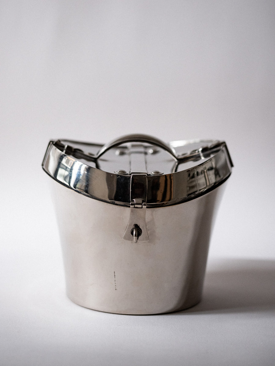 Silver Plated Ice Bucket Form Of Hat Box - N/A - Connolly
