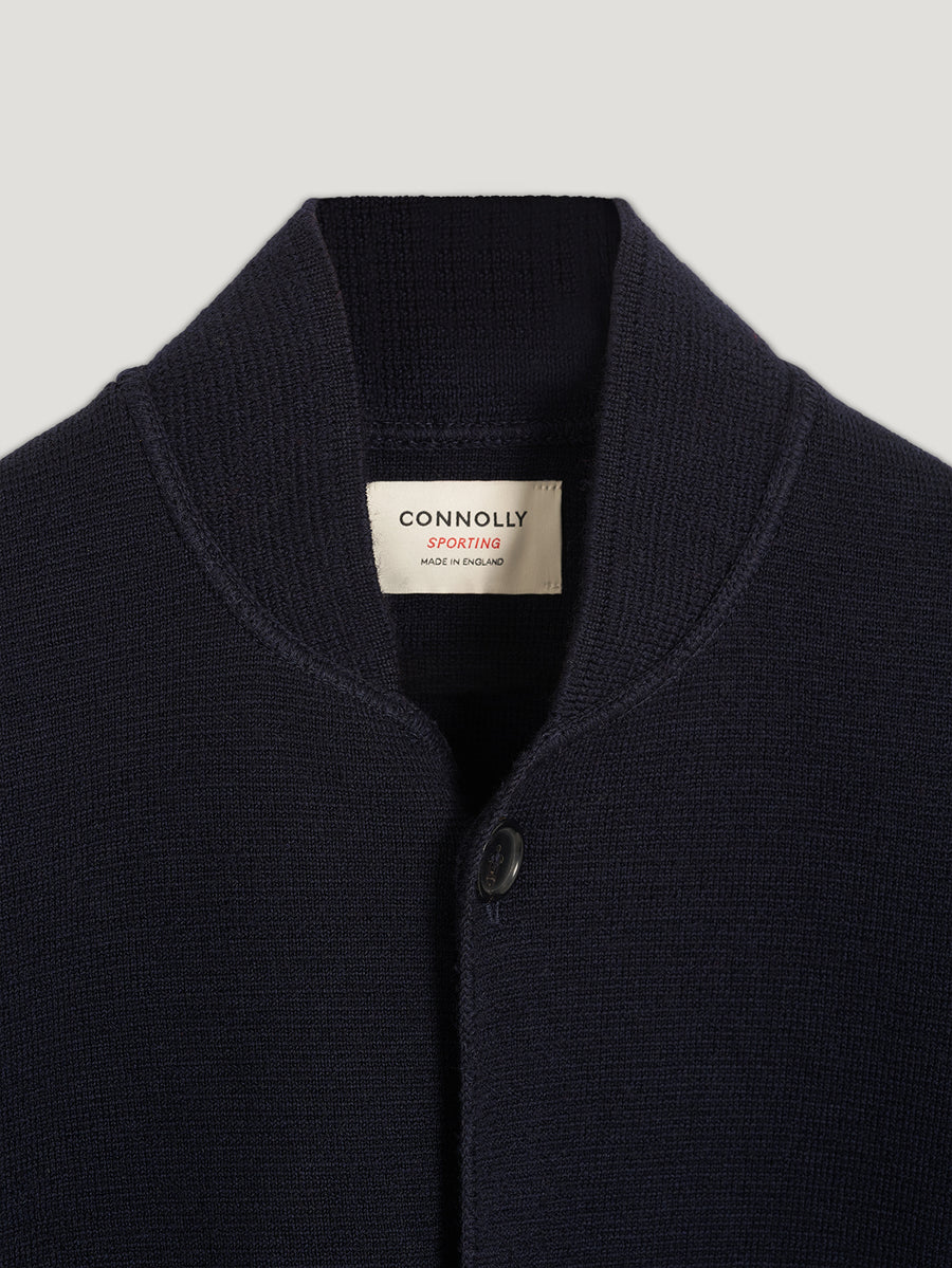 Navy Single Breasted Driving Jacket - Connolly