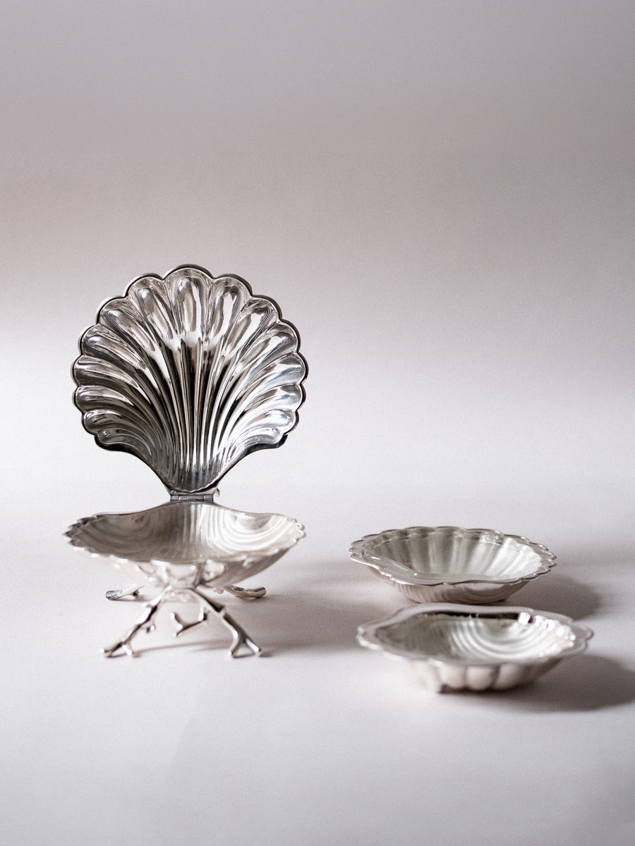 Clam Shell Silver Plate Set - Connolly