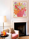 Red Orange Cut Flowers: Triptych Screen Print - Connolly