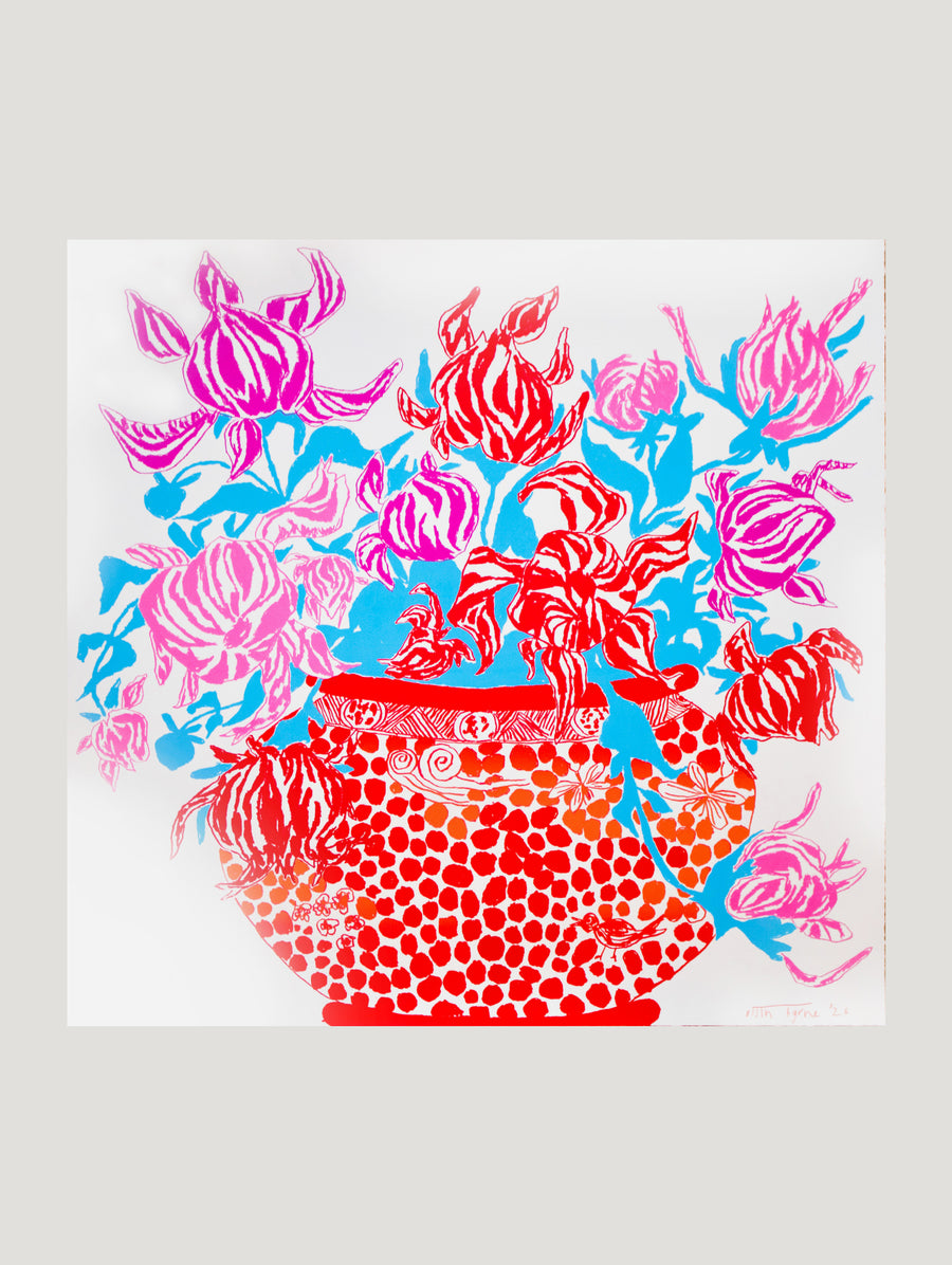 Blue Red Cut Flowers - Connolly