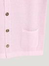 Pink Open Collar Button Polo