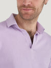 Lavender Summer Open Collar Long Sleeve