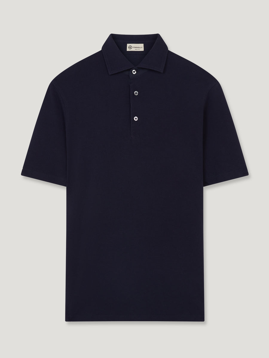 Navy Pique Polo Shirt