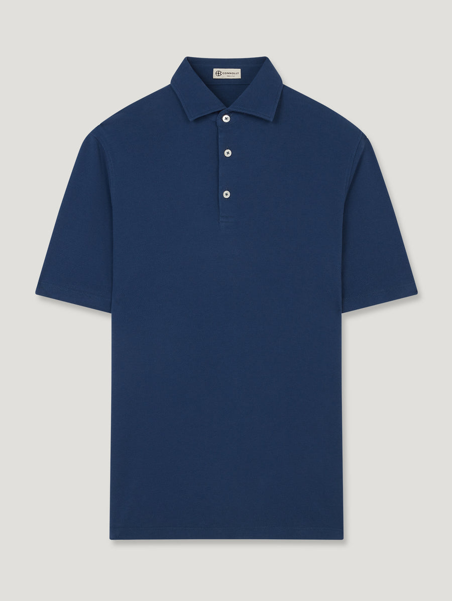 Denim Pique Polo Shirt