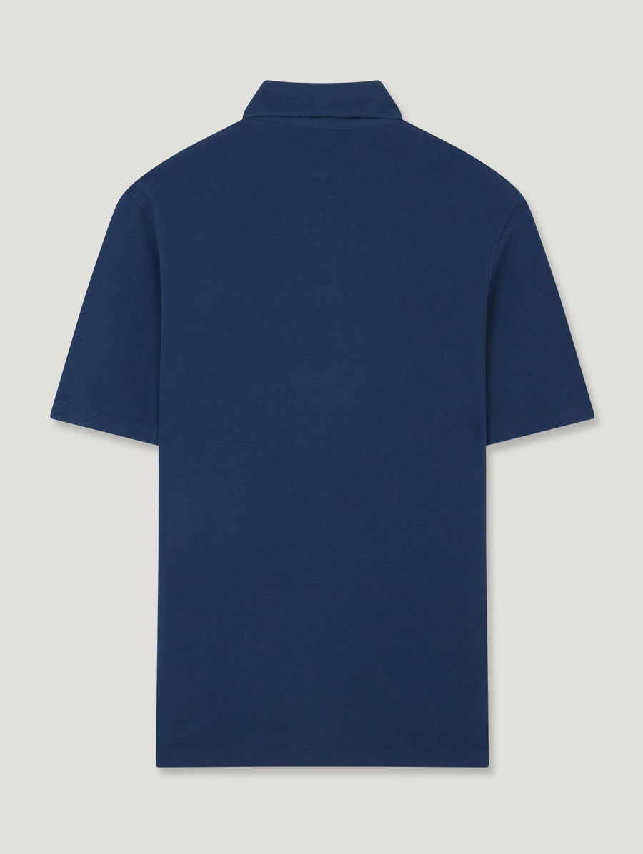 Denim Pique Polo Shirt
