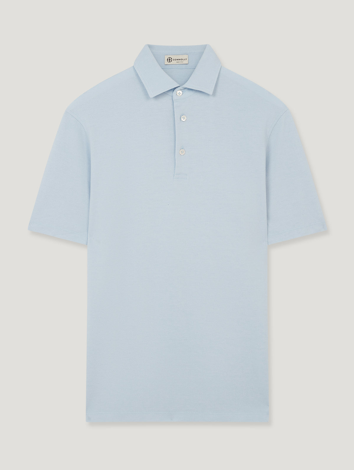 Light Blue Pique Polo Shirt - Connolly
