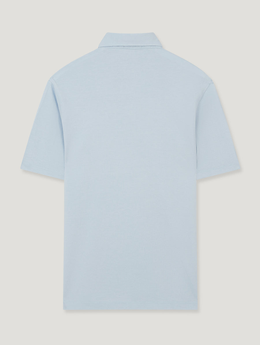 Light Blue Pique Polo Shirt