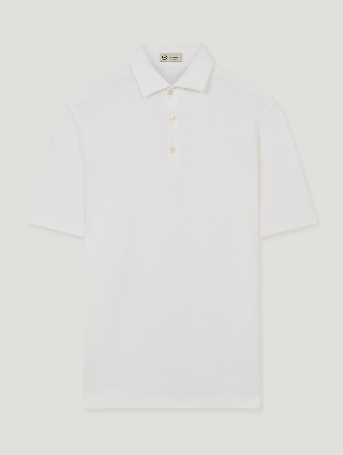 White Pique Polo Shirt - Connolly