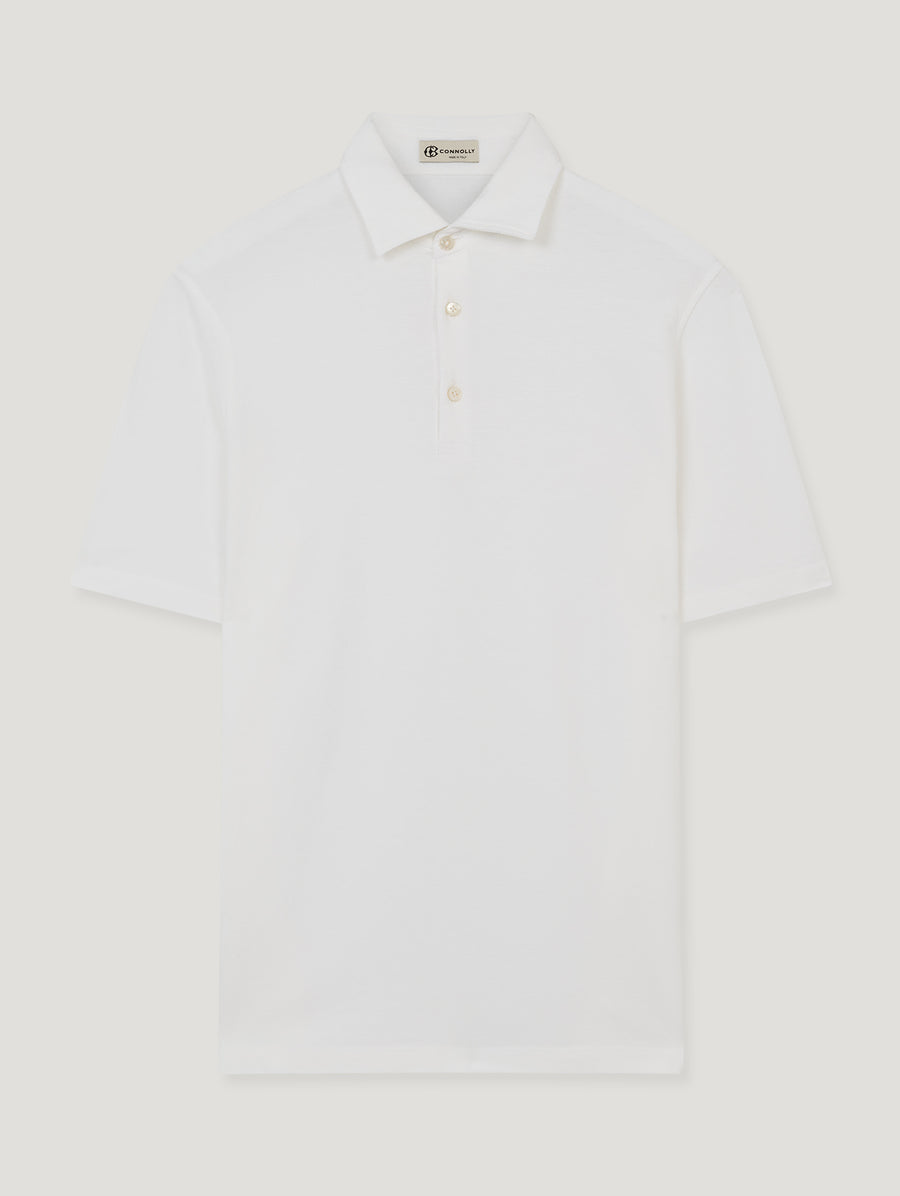 White Pique Polo Shirt