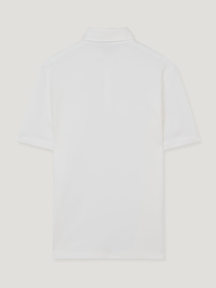 White Pique Polo Shirt