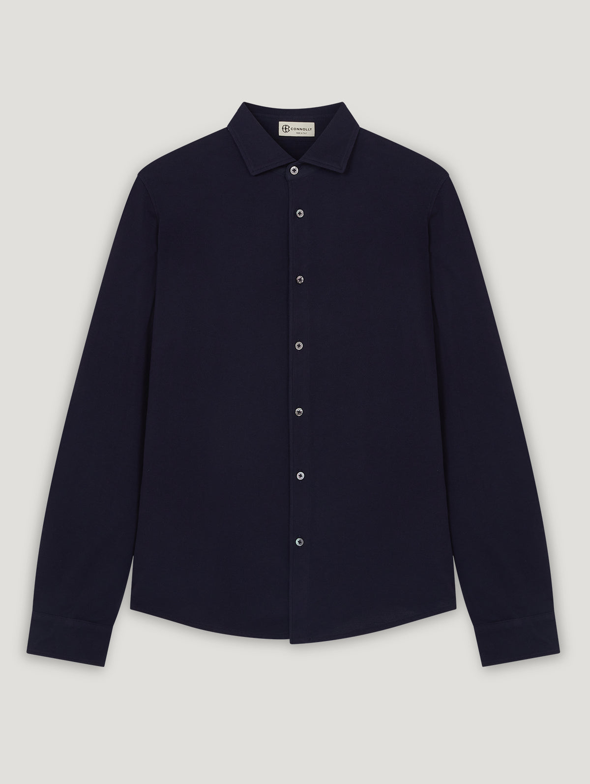 Navy Pique Shirt - Connolly
