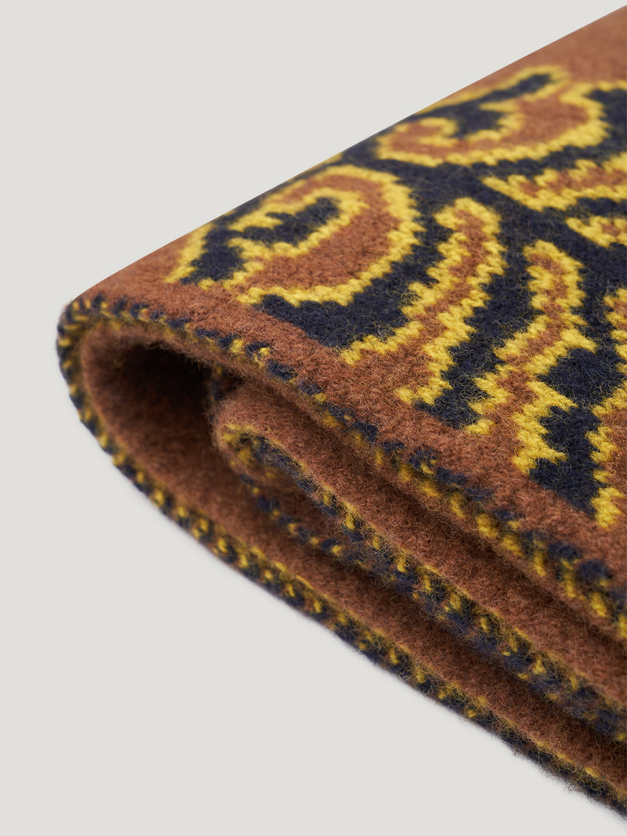 Vicuna Lambswool Paisley Jacquard Shawl - Connolly